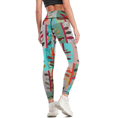 legging pour femme de yoga - Roses