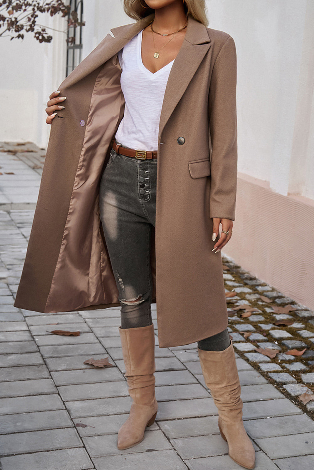 Dark Khaki Overcoat