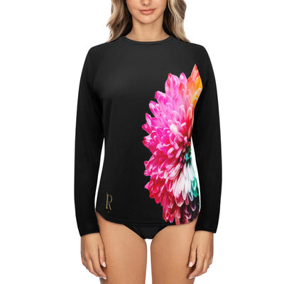 Chandail UV pour femme manche longue. - Roses