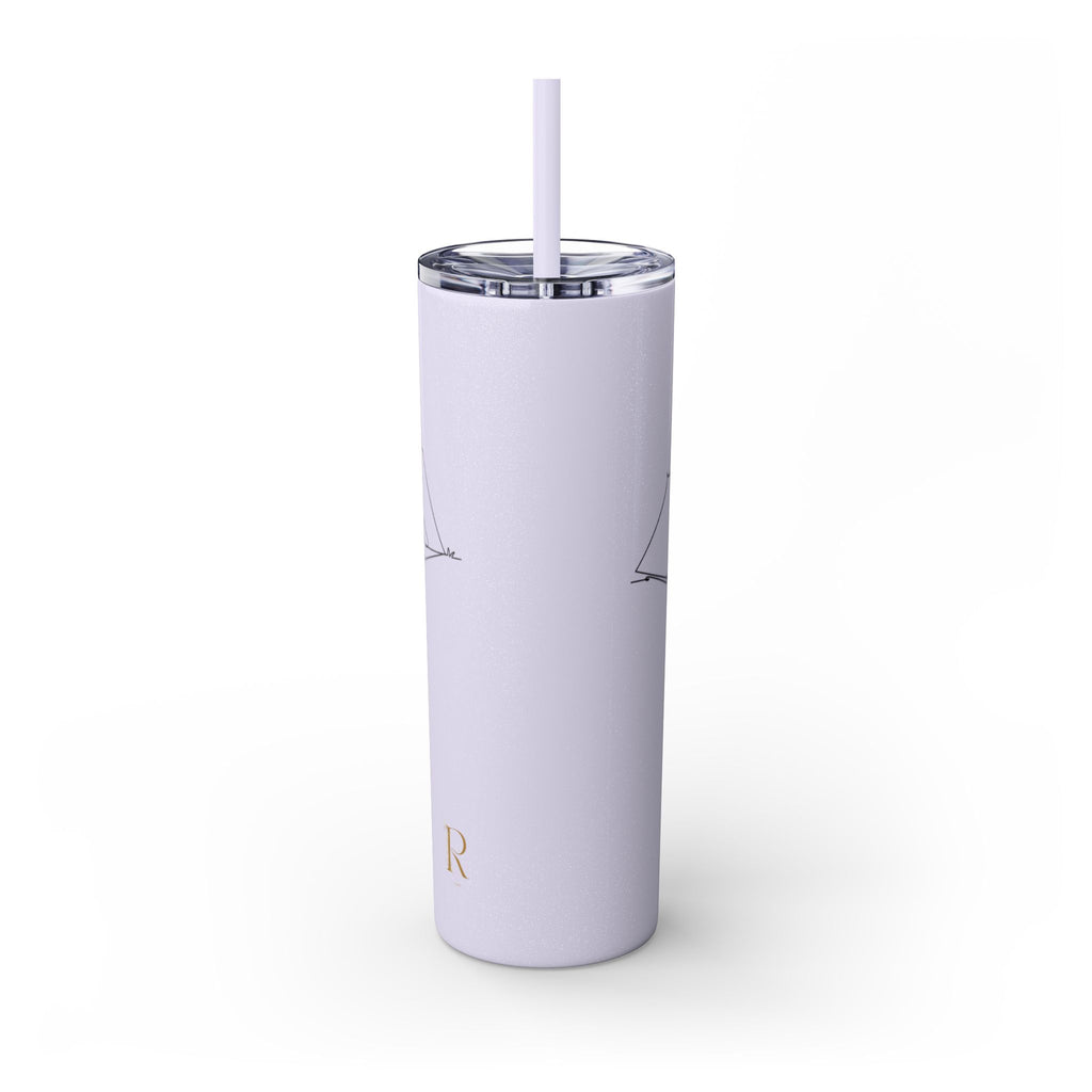 Camping Skinny Tumbler with Straw - 20oz Adventure Travel Mug for Outdoor Lovers