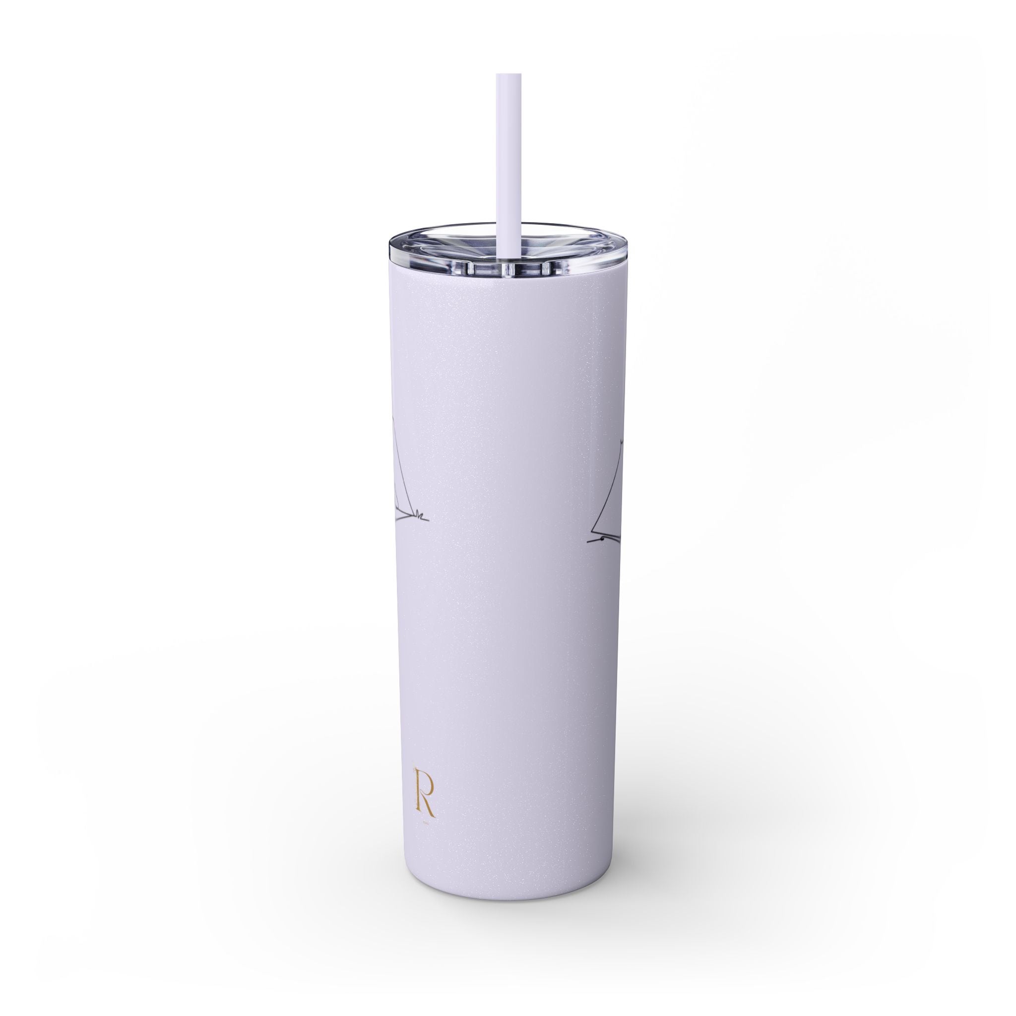 Camping Skinny Tumbler with Straw - 20oz Adventure Travel Mug for Outdoor Lovers