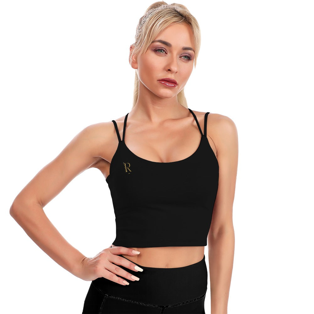Cute Cropped Yoga Tops for Women - Roses