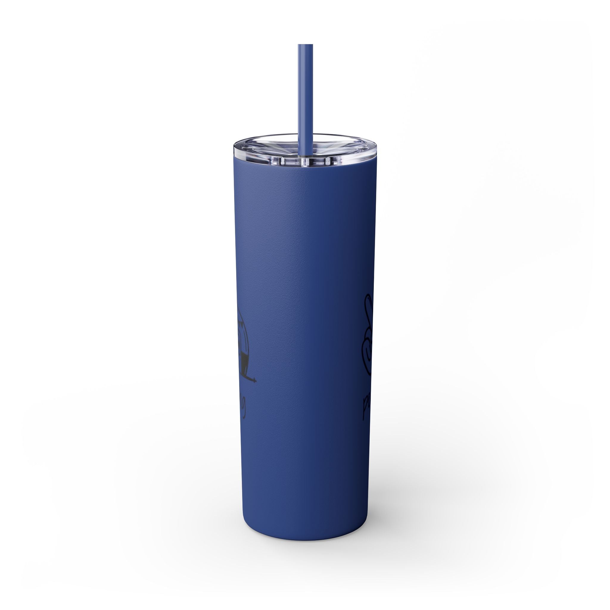 Peace & Love Skinny Tumbler with Straw, 20oz - Stylish Travel Mug for Water, Juice, and Smoothies