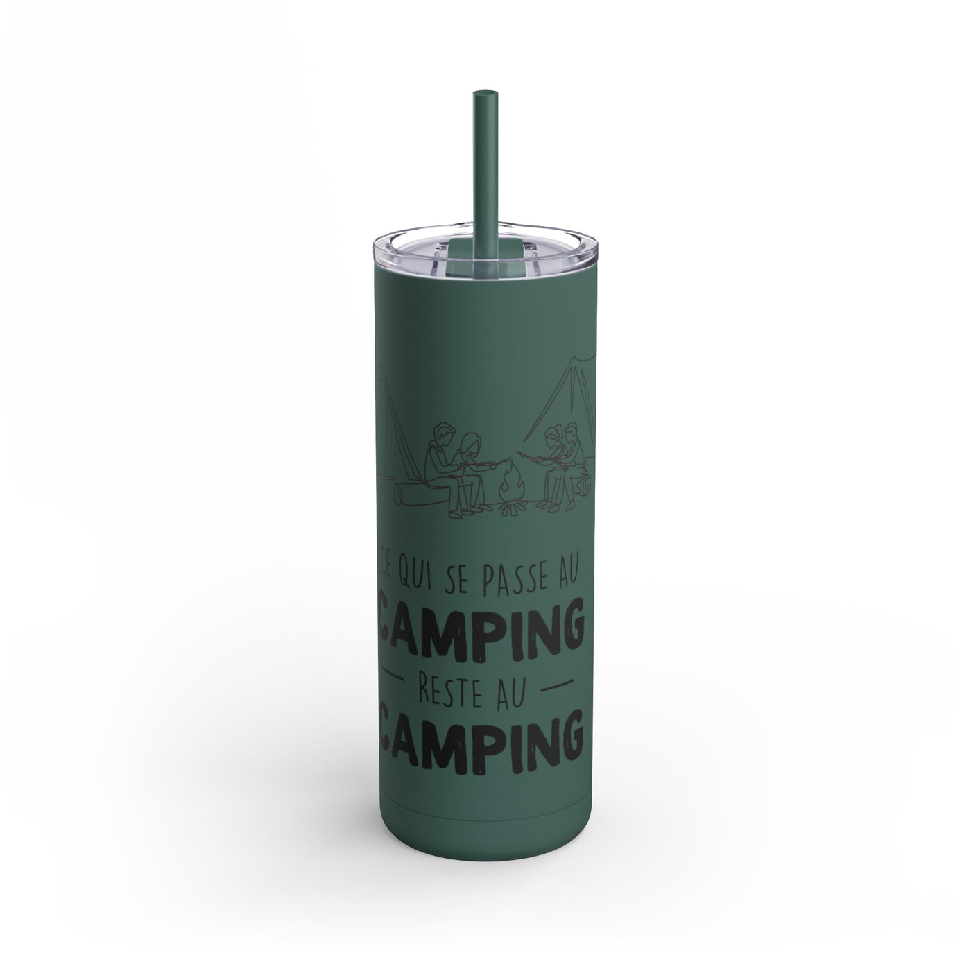 20oz Camping Skinny Matte Tumbler - Adventure Lover's Drinkware - Roses