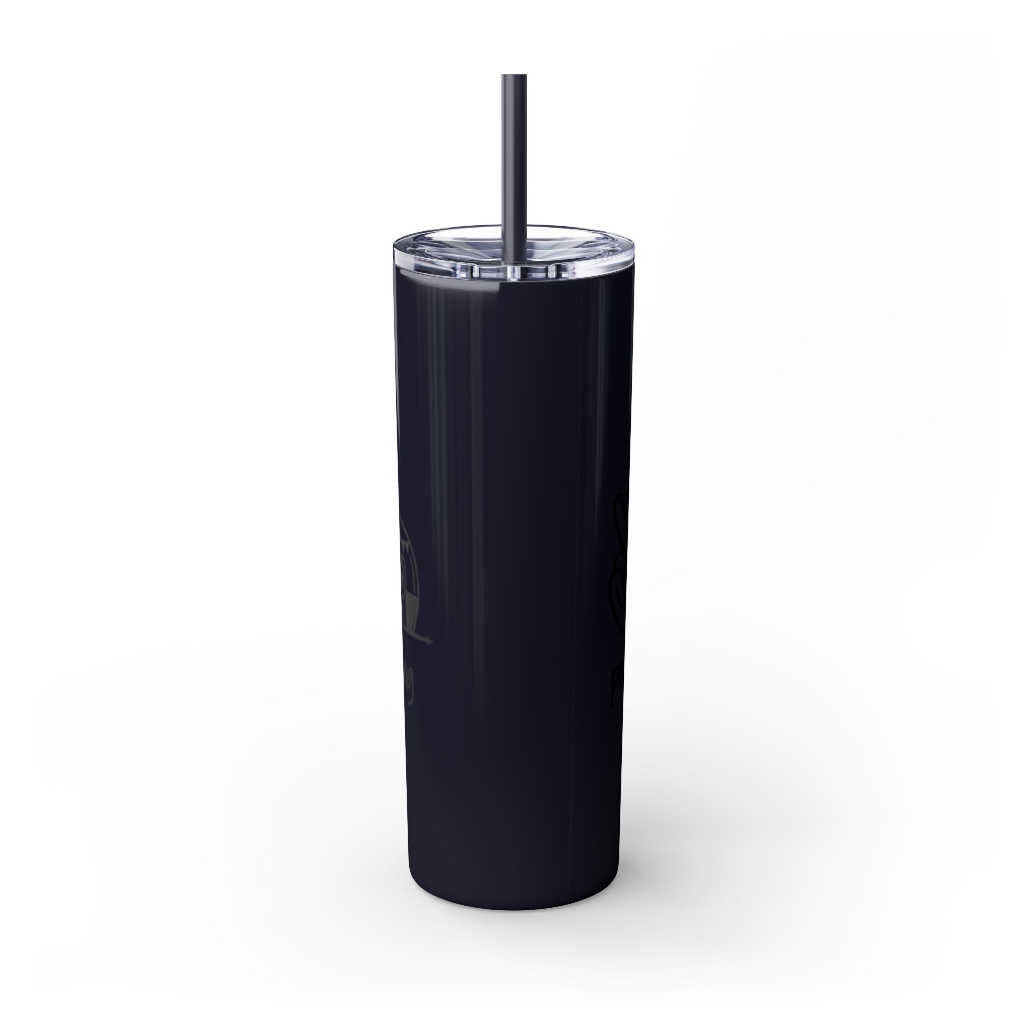 Peace & Love Skinny Tumbler with Straw, 20oz - Stylish Travel Mug for Water, Juice, and Smoothies