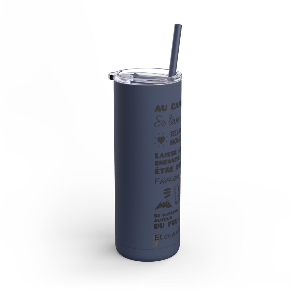 Outdoor Adventure Tumbler - 20oz Skinny Matte Drinkware with Inspirational Quotes - Roses
