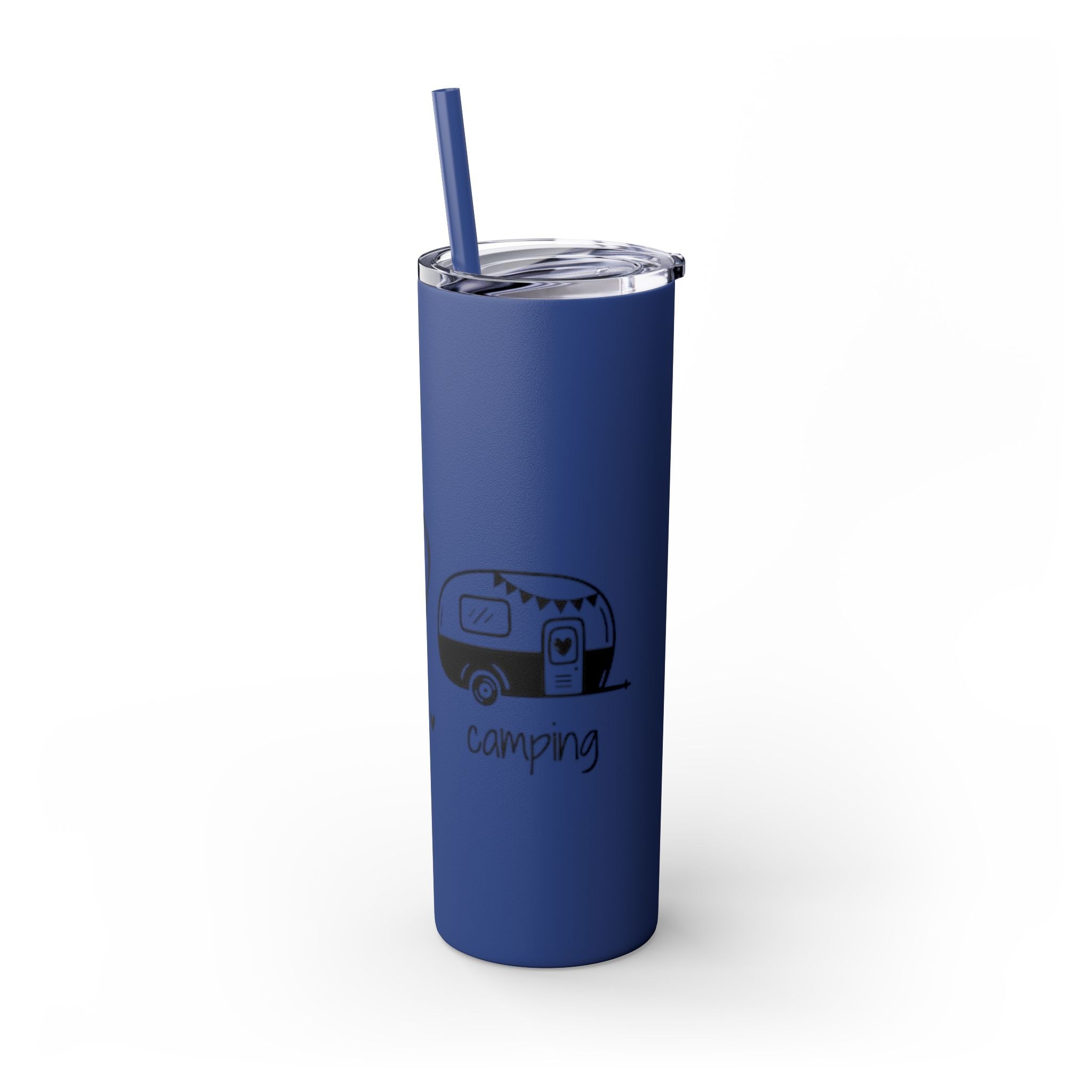Peace & Love Skinny Tumbler with Straw, 20oz - Stylish Travel Mug for Water, Juice, and Smoothies