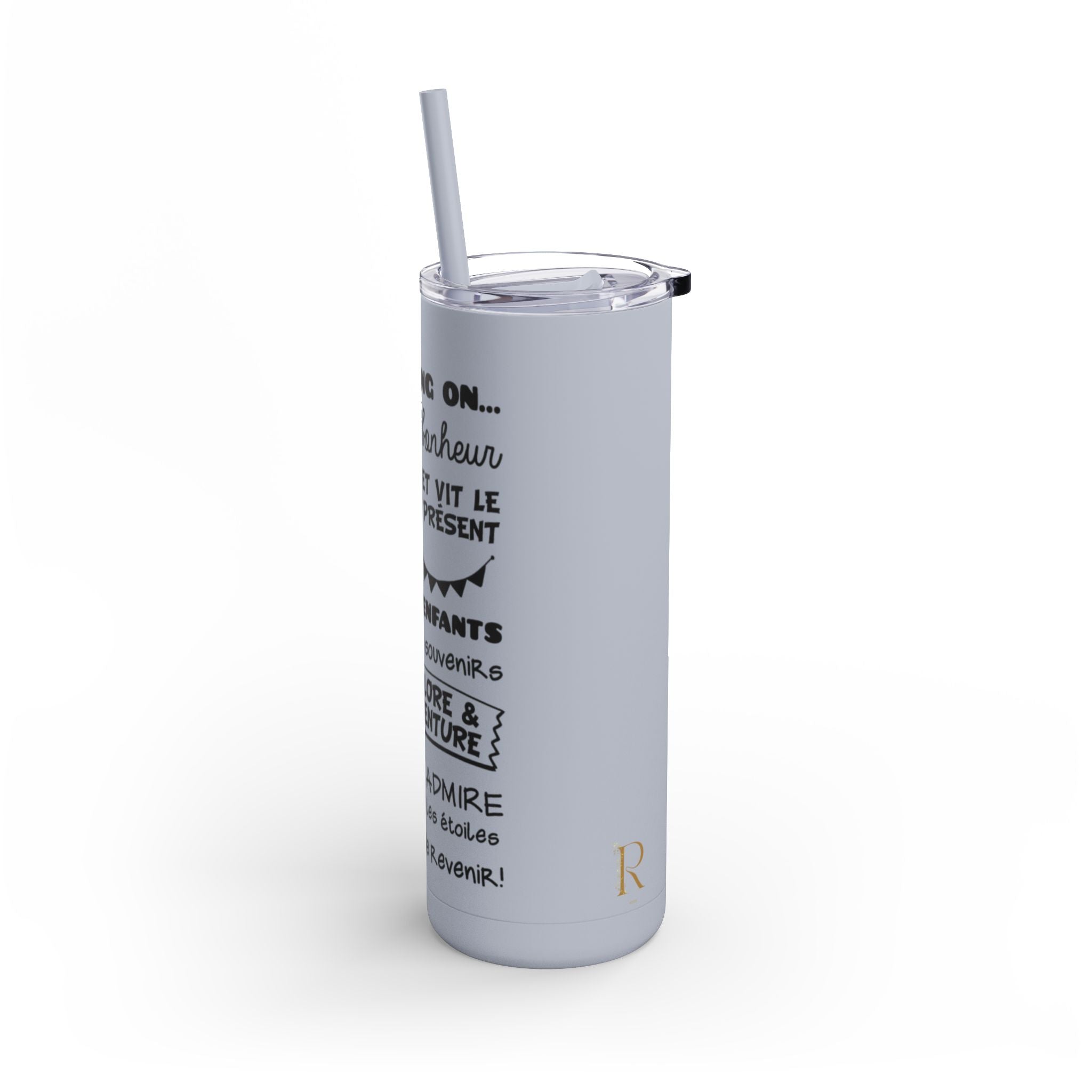 Outdoor Adventure Tumbler - 20oz Skinny Matte Drinkware with Inspirational Quotes - Roses