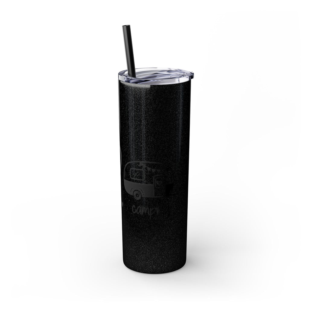 Peace & Love Skinny Tumbler with Straw, 20oz - Stylish Travel Mug for Water, Juice, and Smoothies