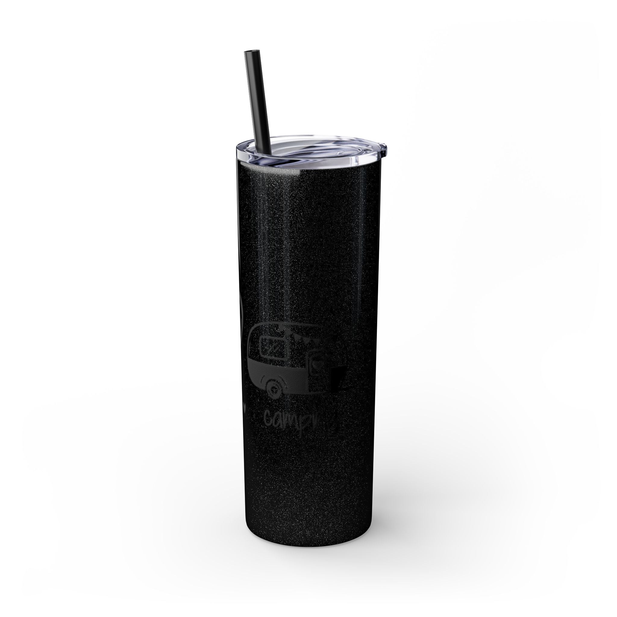 Peace & Love Skinny Tumbler with Straw, 20oz - Stylish Travel Mug for Water, Juice, and Smoothies