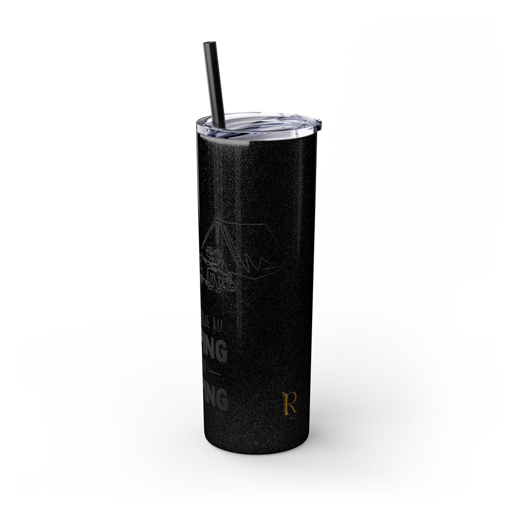 Camping Skinny Tumbler with Straw - 20oz Adventure Travel Mug for Outdoor Lovers