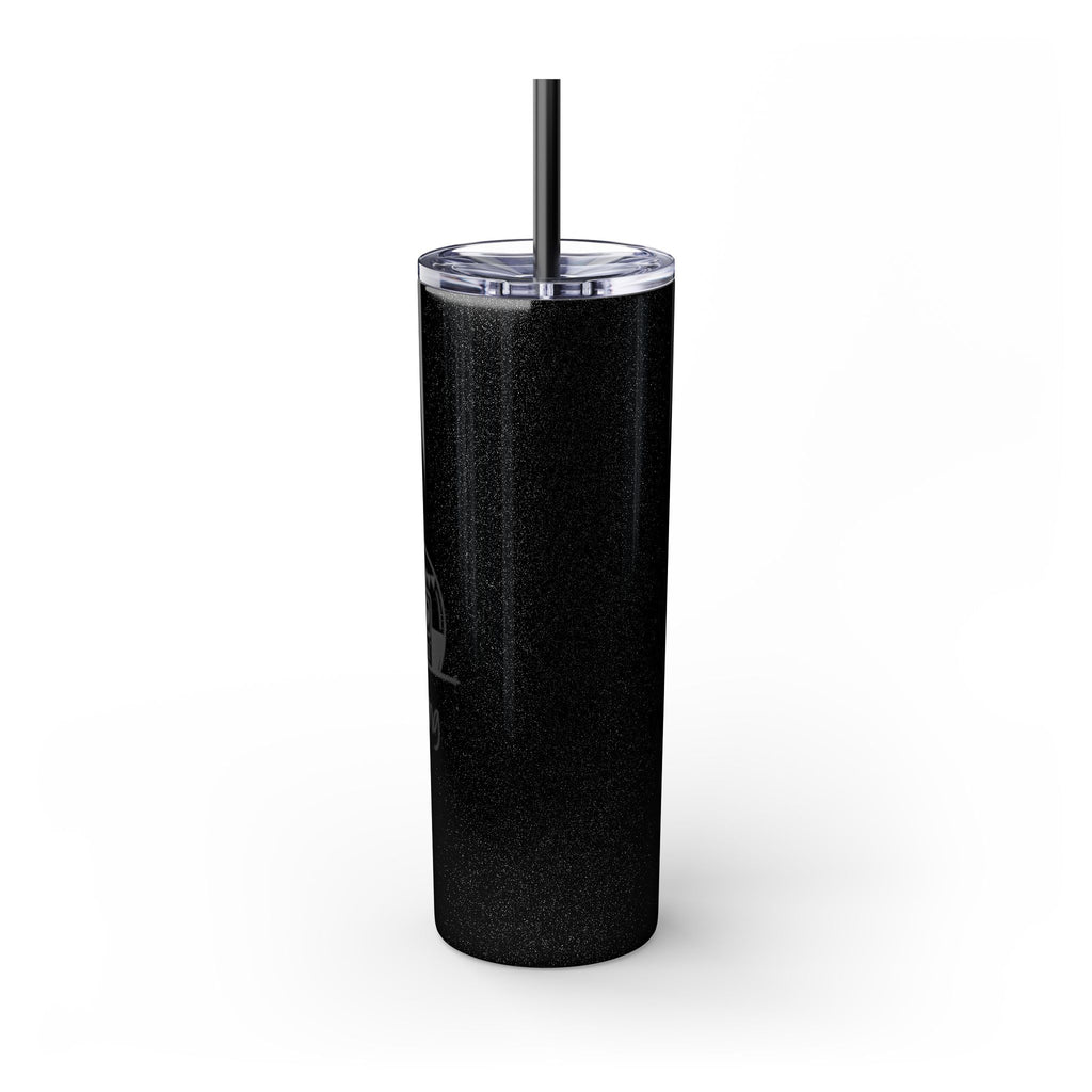 Peace & Love Skinny Tumbler with Straw, 20oz - Stylish Travel Mug for Water, Juice, and Smoothies