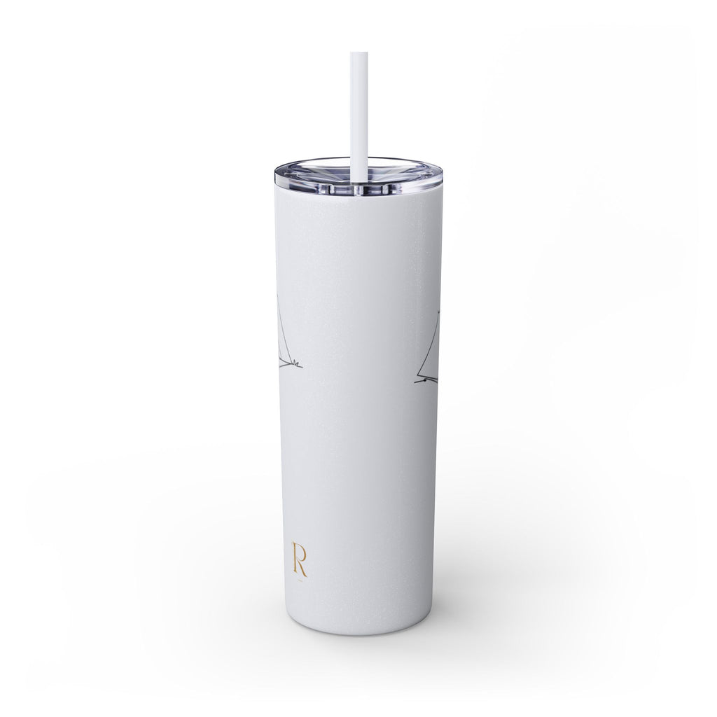 Camping Skinny Tumbler with Straw - 20oz Adventure Travel Mug for Outdoor Lovers