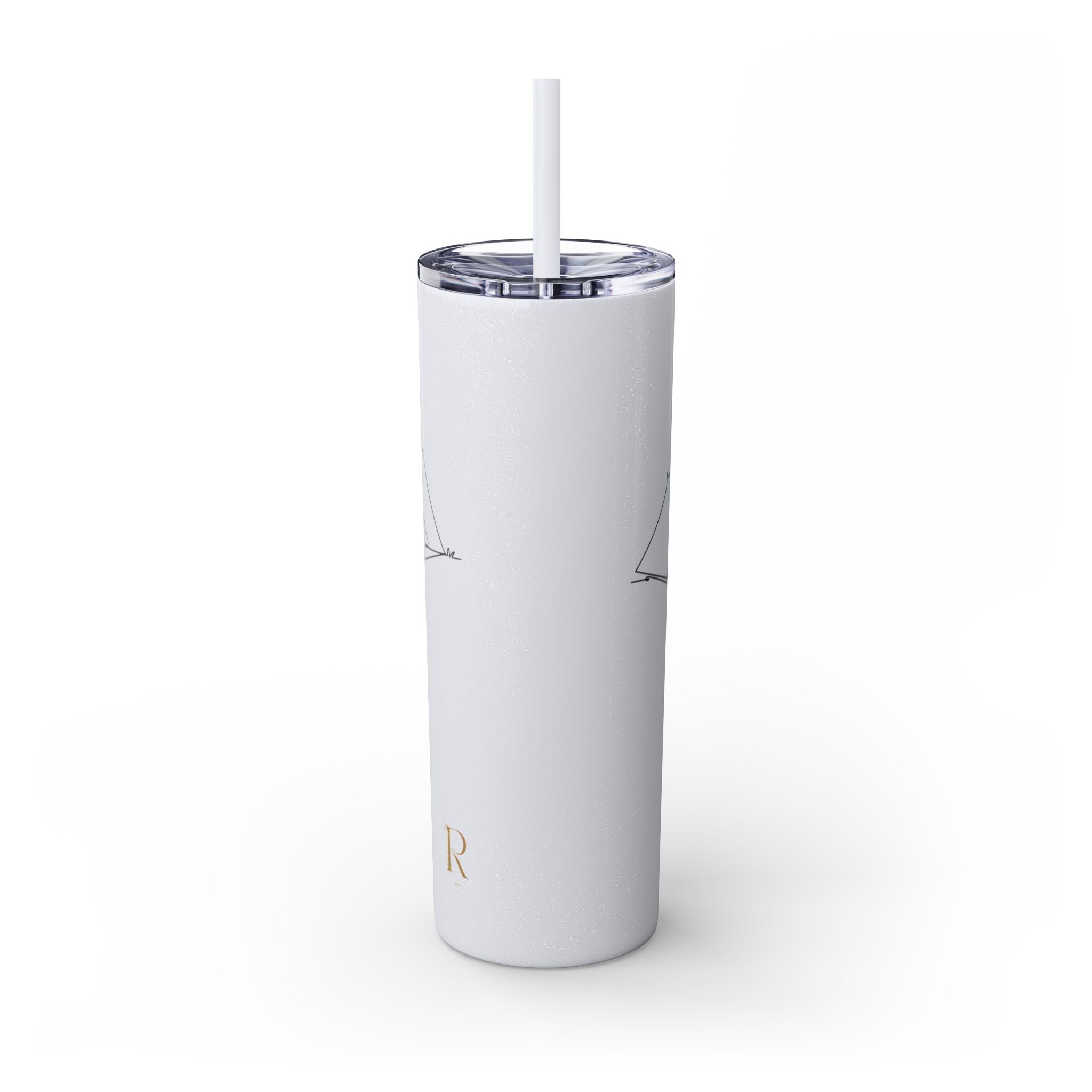 Camping Skinny Tumbler with Straw - 20oz Adventure Travel Mug for Outdoor Lovers