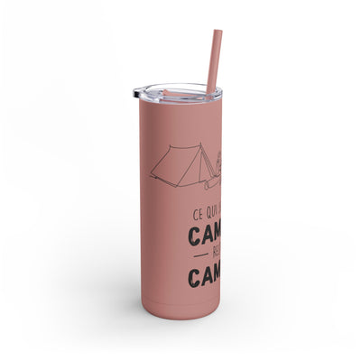 20oz Camping Skinny Matte Tumbler - Adventure Lover's Drinkware - Roses