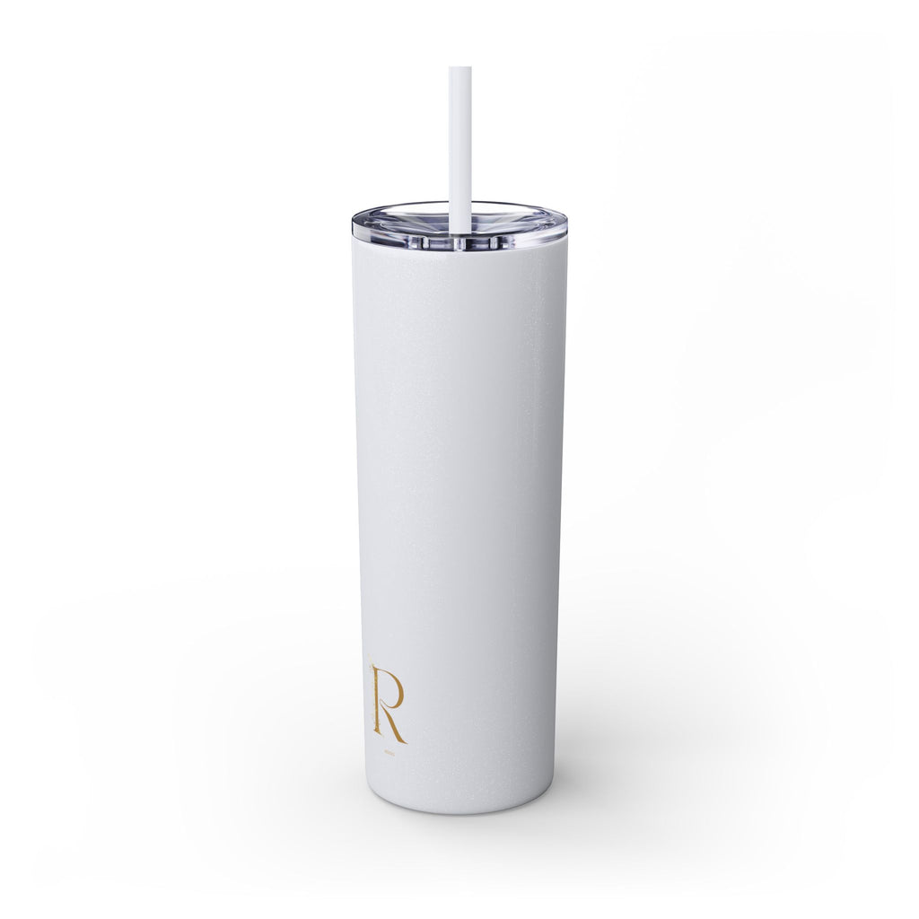 Adventure Camping Skinny Tumbler with Straw – 20oz Insulated Travel Cup for Outdoor Enthusiasts