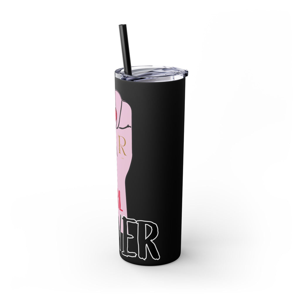 Empowered Girl Power Skinny Tumbler with Straw, 20oz