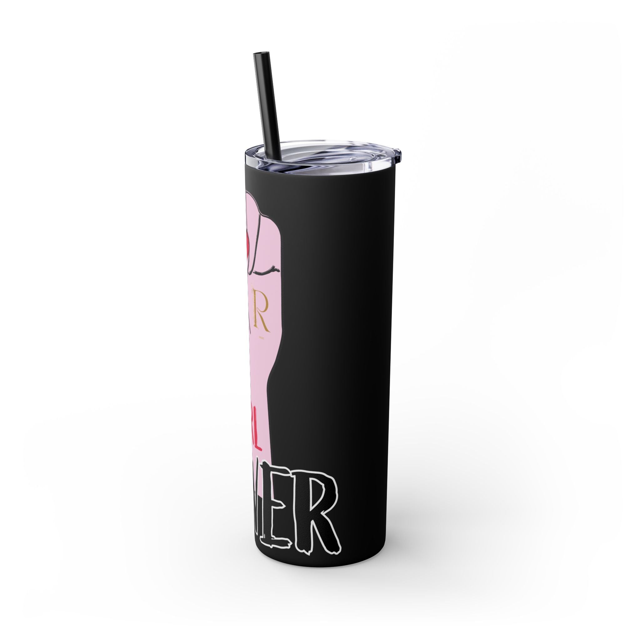 Empowered Girl Power Skinny Tumbler with Straw, 20oz