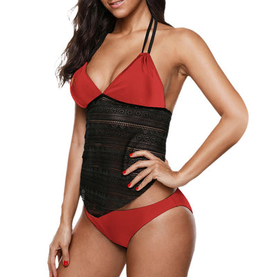 Sexy Sling Bikini Swimsuit - Roses