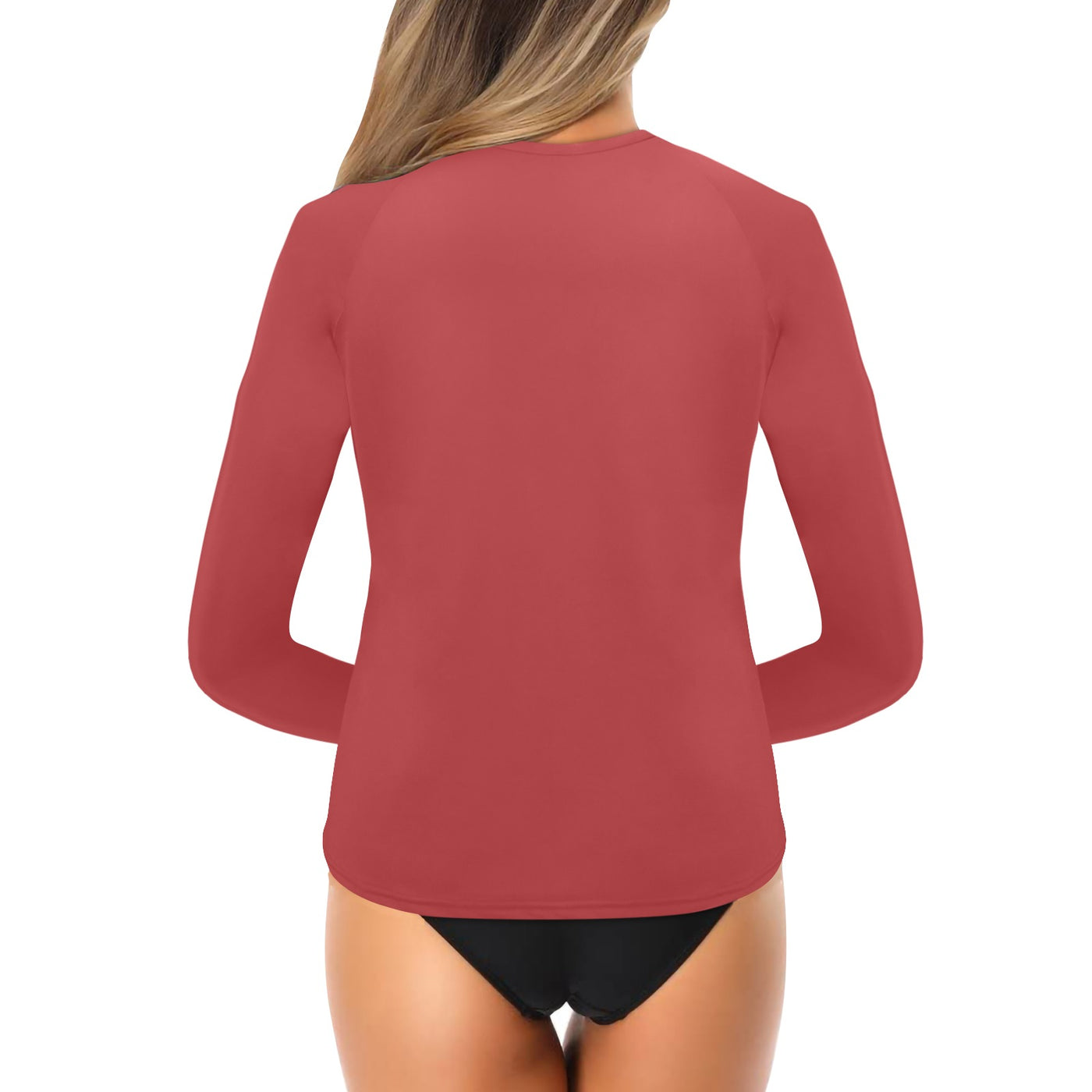 Women's Long Sleeve Swim Shirt UV - Roses