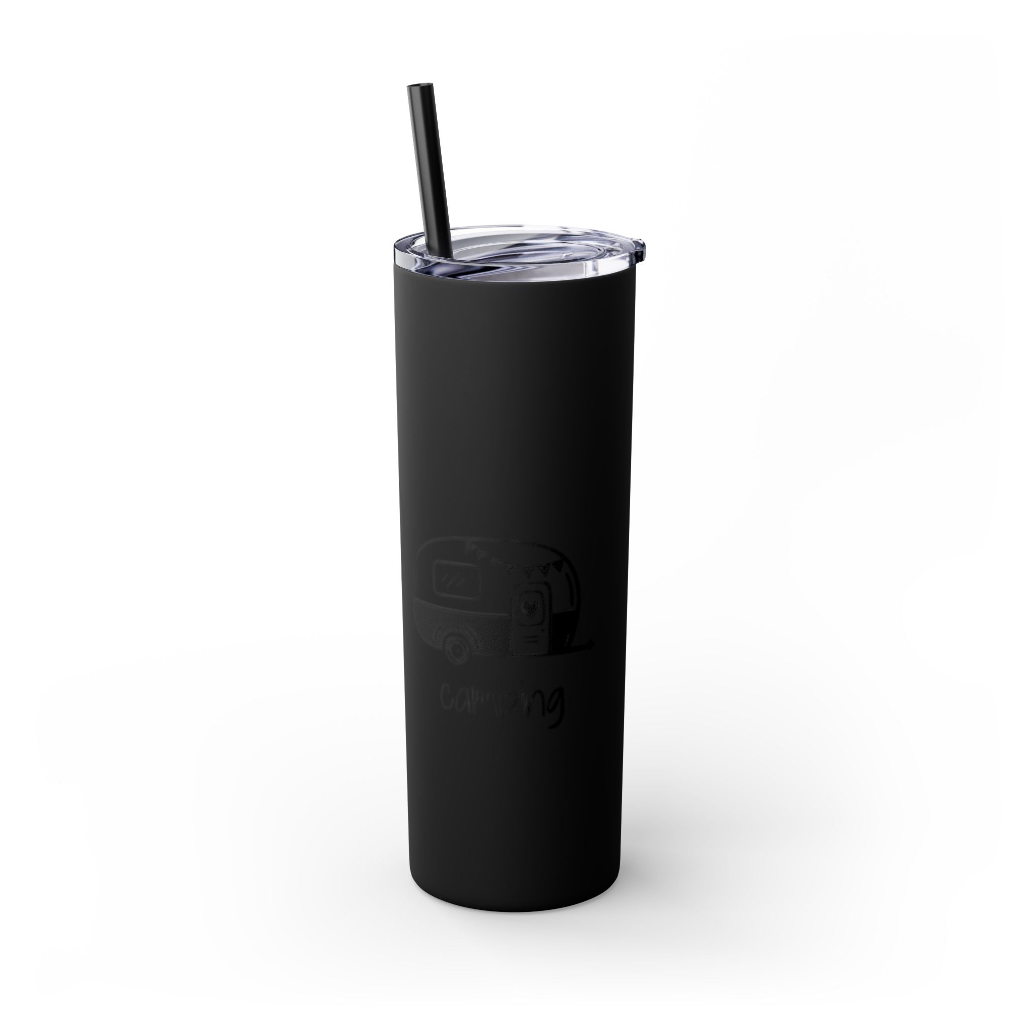 Peace & Love Skinny Tumbler with Straw, 20oz - Stylish Travel Mug for Water, Juice, and Smoothies