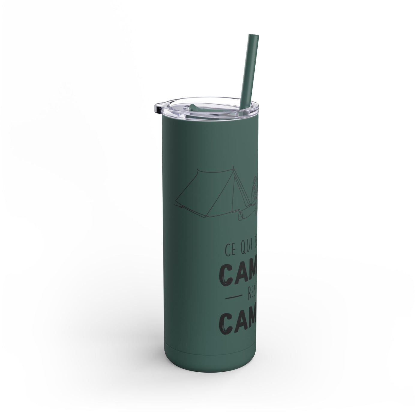 20oz Camping Skinny Matte Tumbler - Adventure Lover's Drinkware - Roses