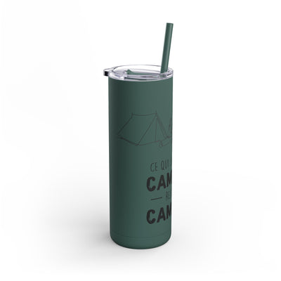 20oz Camping Skinny Matte Tumbler - Adventure Lover's Drinkware - Roses