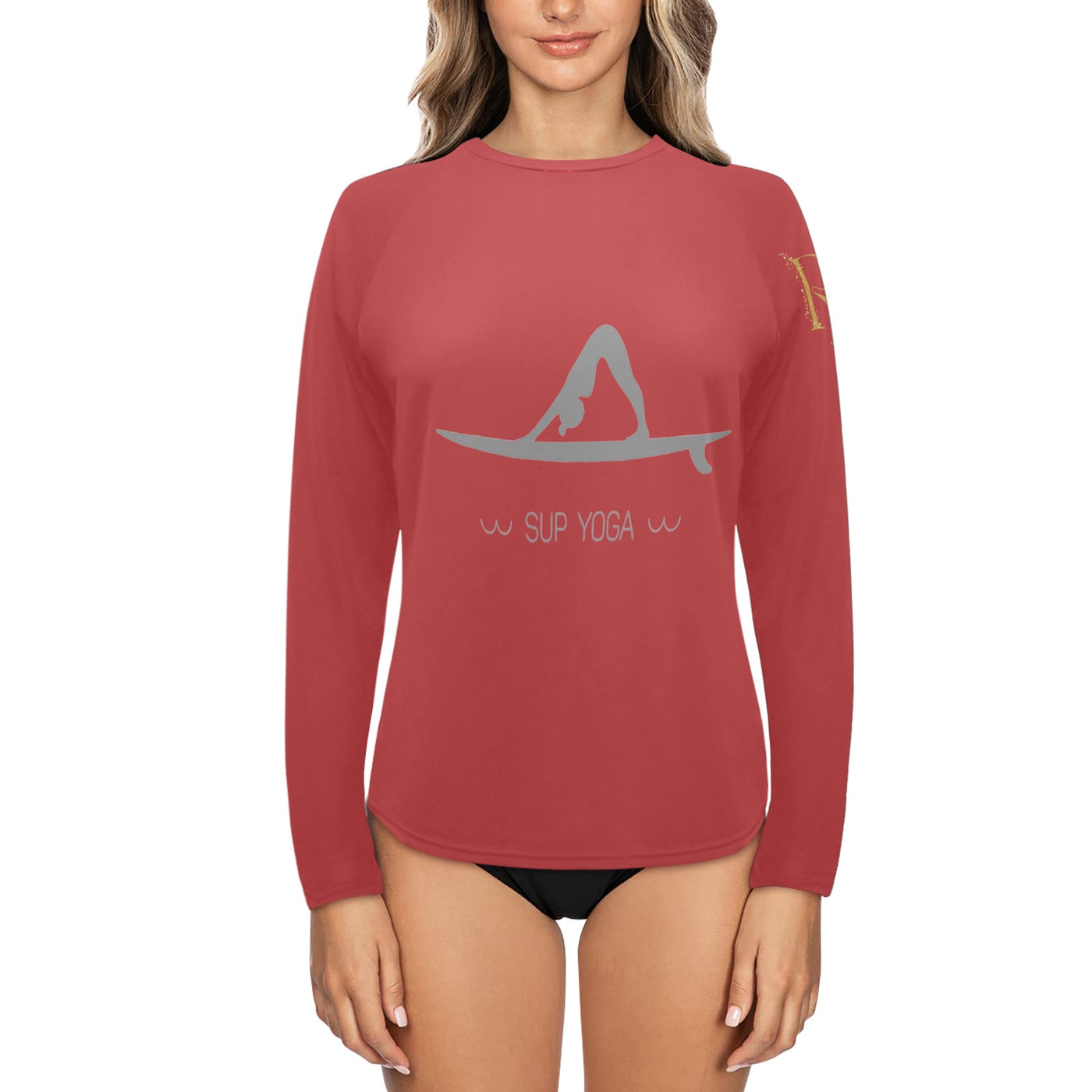 Long Sleeve Swim Shirt yoga - Roses