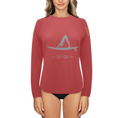 Long Sleeve Swim Shirt yoga - Roses