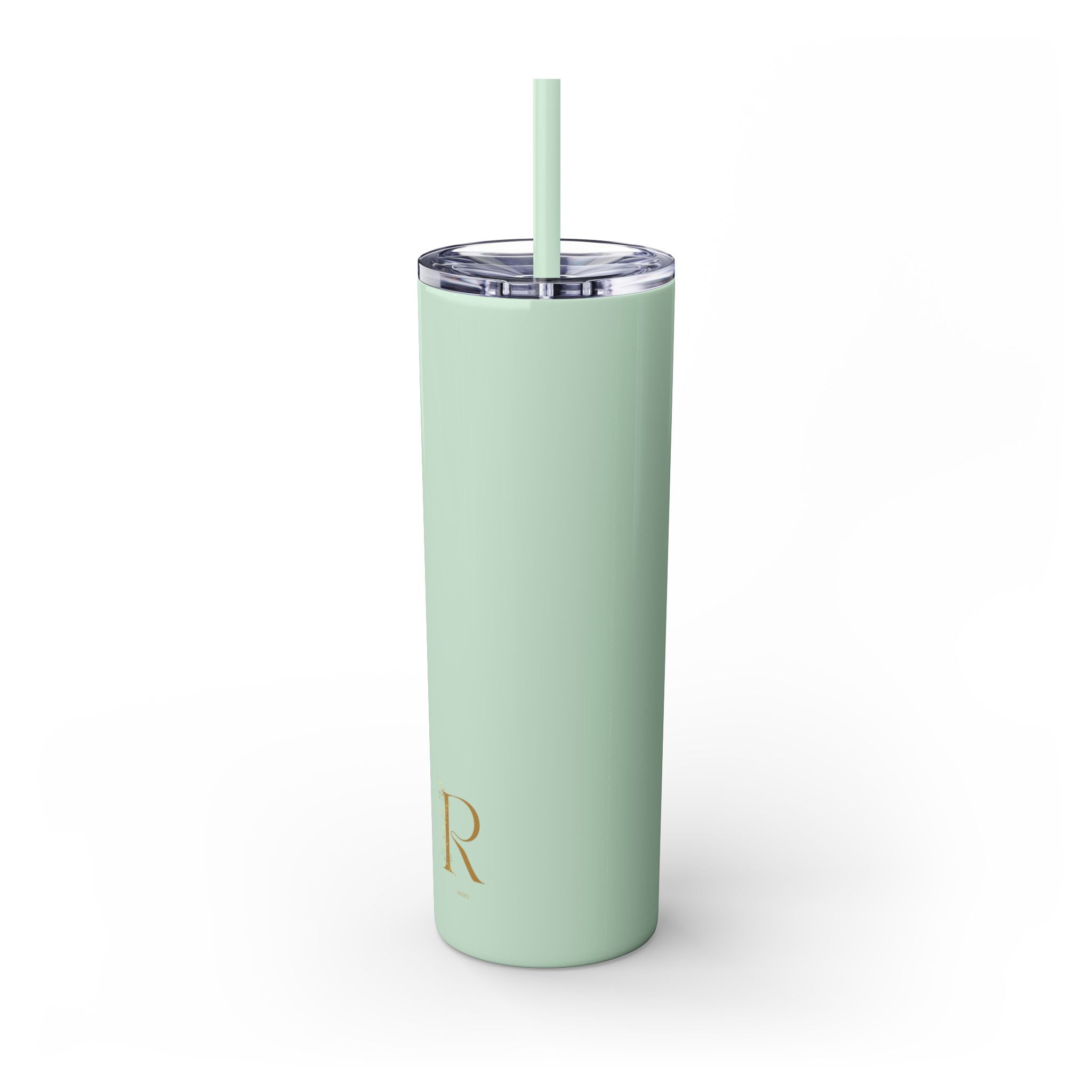 Adventure Camping Skinny Tumbler with Straw – 20oz Insulated Travel Cup for Outdoor Enthusiasts