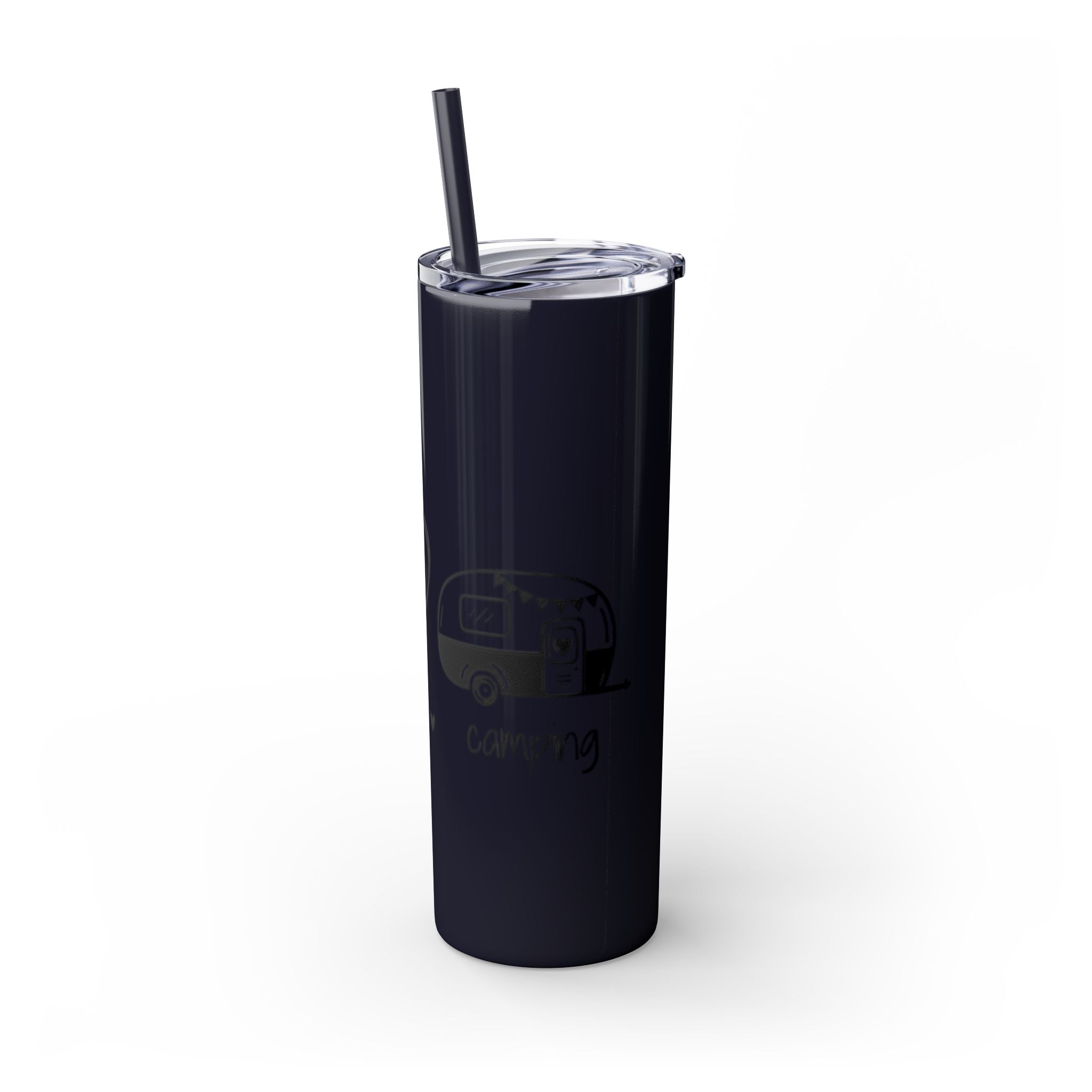 Peace & Love Skinny Tumbler with Straw, 20oz - Stylish Travel Mug for Water, Juice, and Smoothies