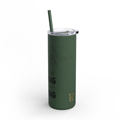 20oz Camping Skinny Matte Tumbler - Adventure Lover's Drinkware - Roses