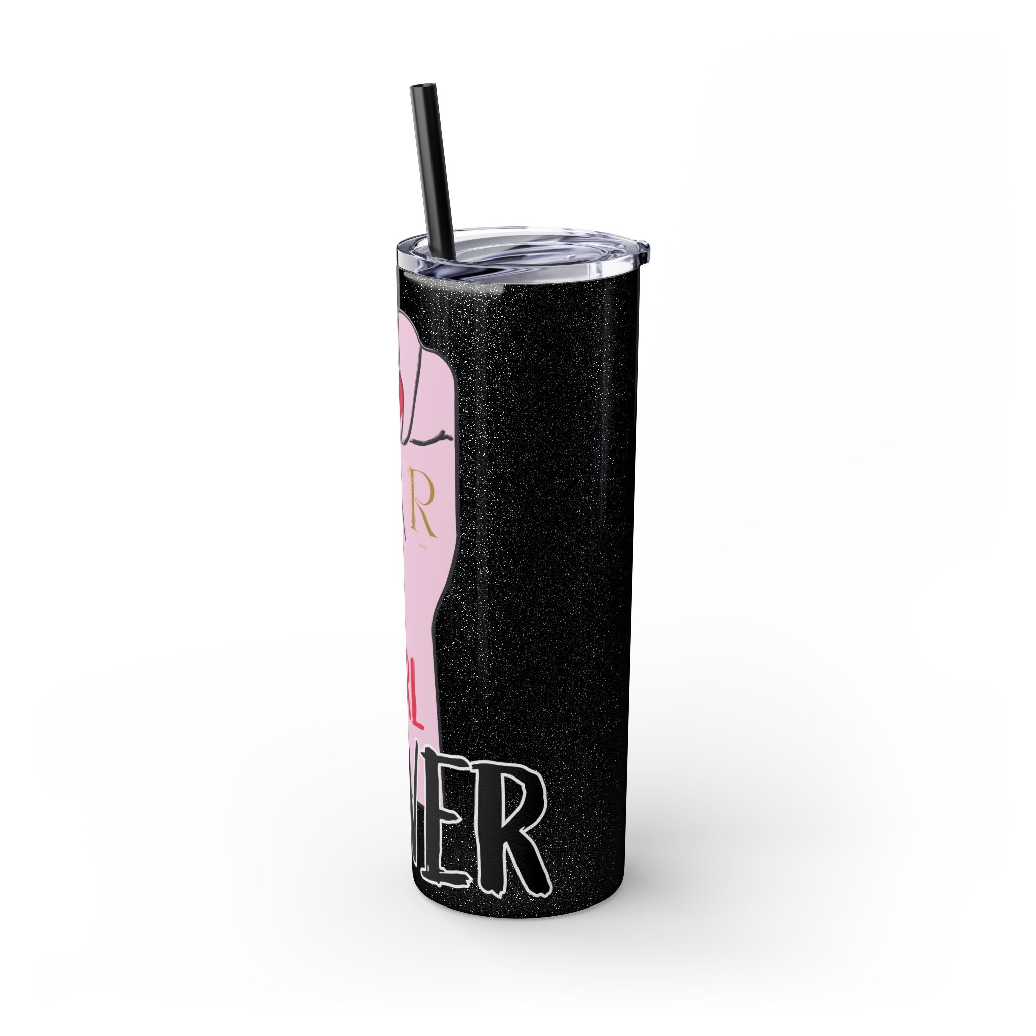 Empowered Girl Power Skinny Tumbler with Straw, 20oz