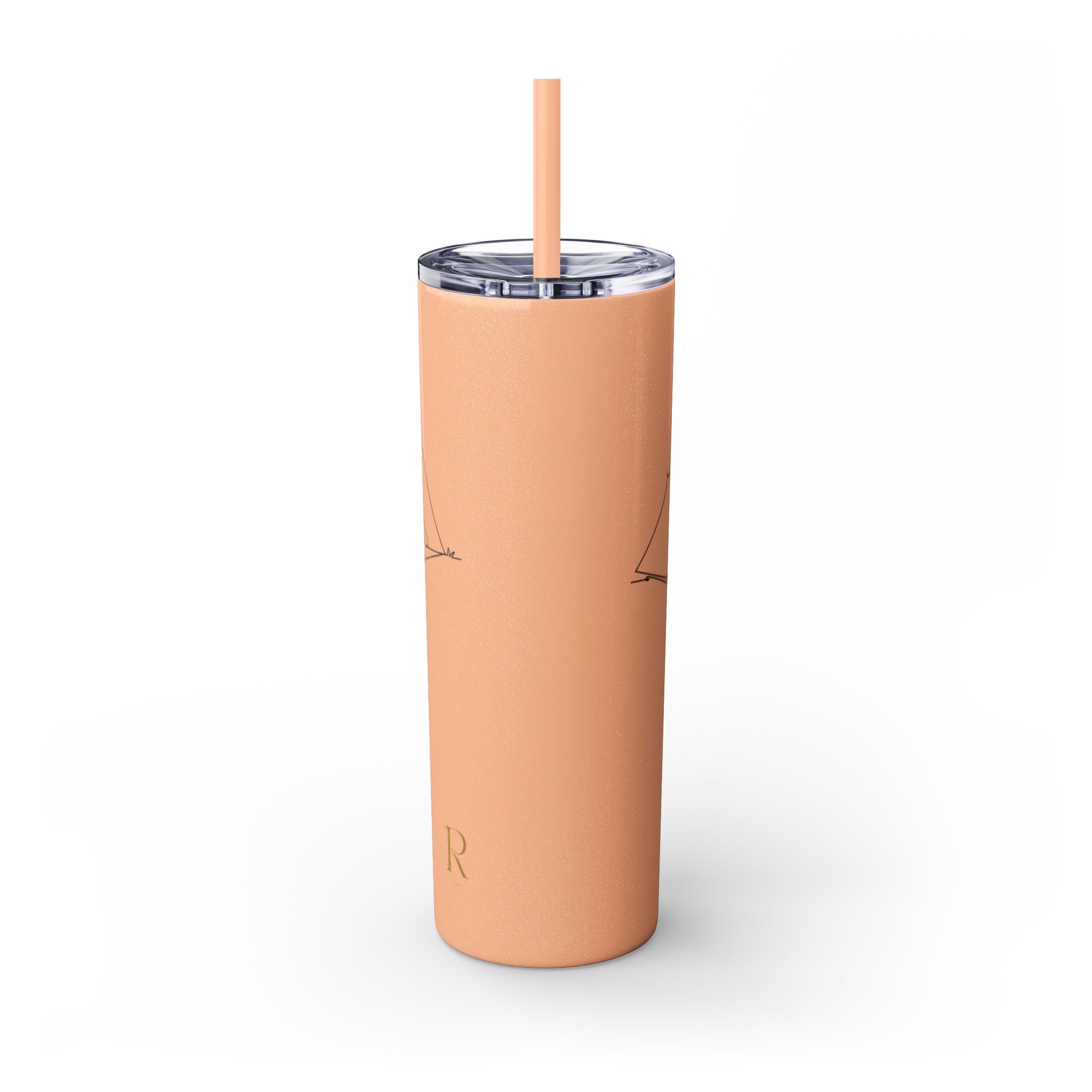 Camping Skinny Tumbler with Straw - 20oz Adventure Travel Mug for Outdoor Lovers