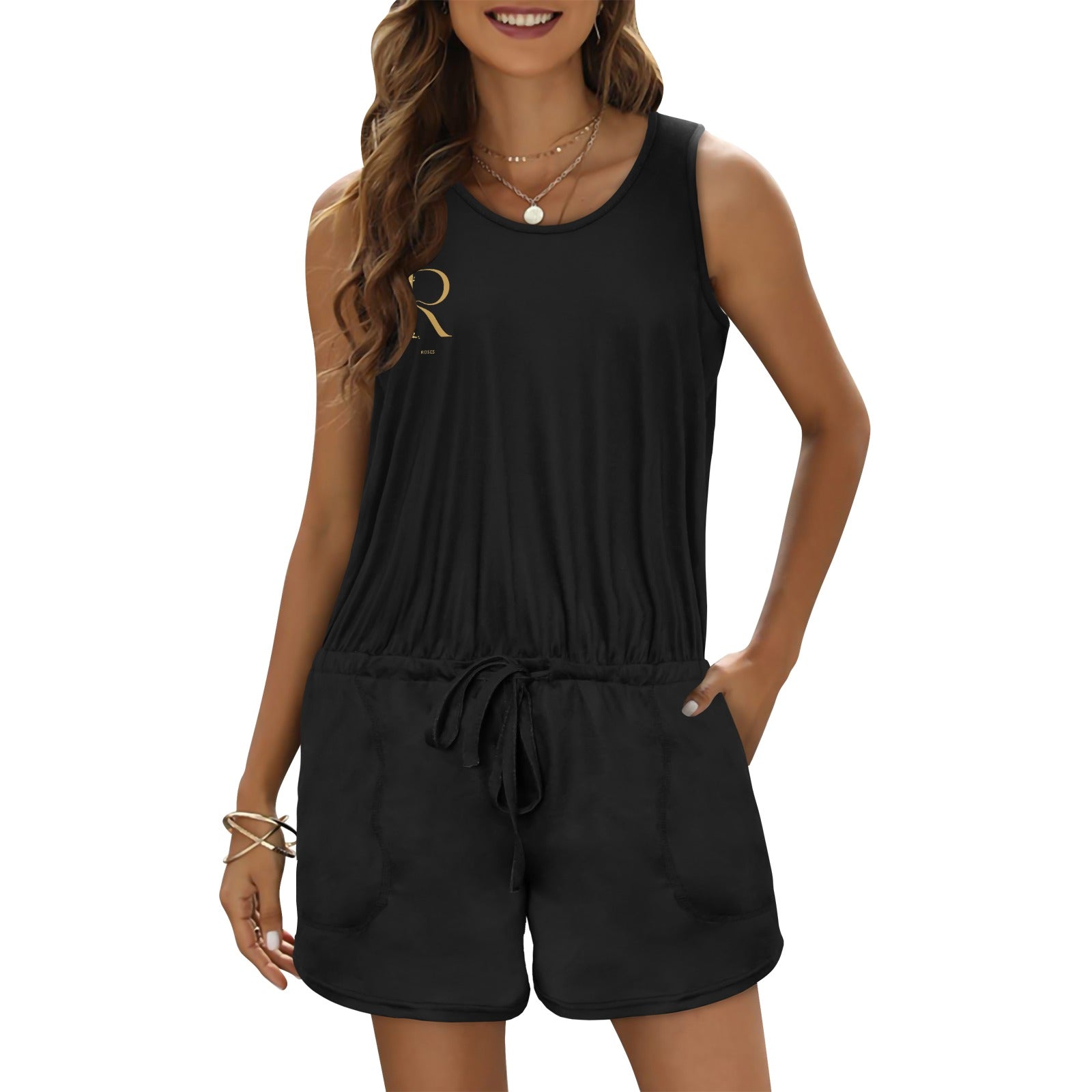 Short Jumpsuit - Roses