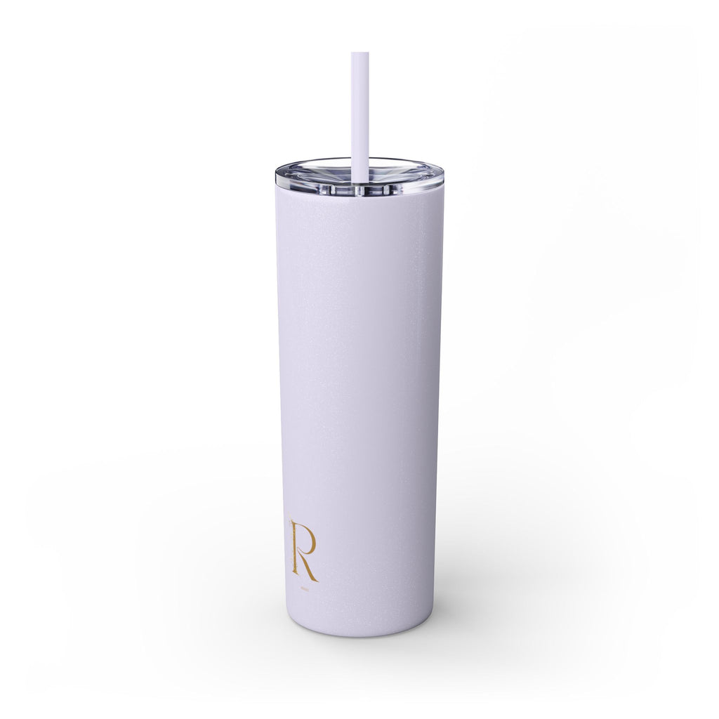Adventure Camping Skinny Tumbler with Straw – 20oz Insulated Travel Cup for Outdoor Enthusiasts