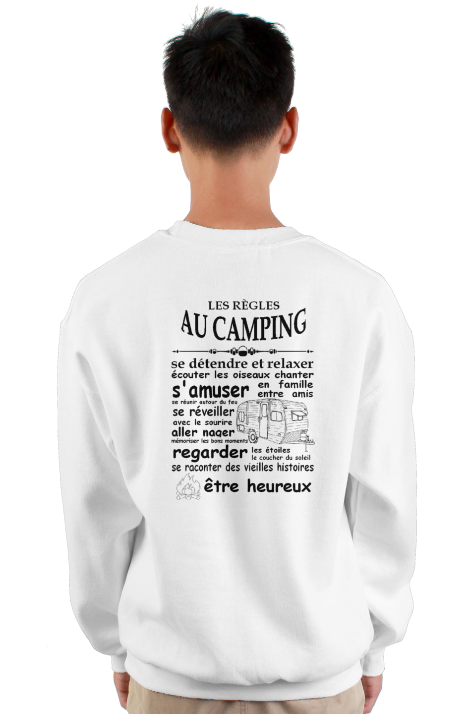crewneck sweatshirt camping