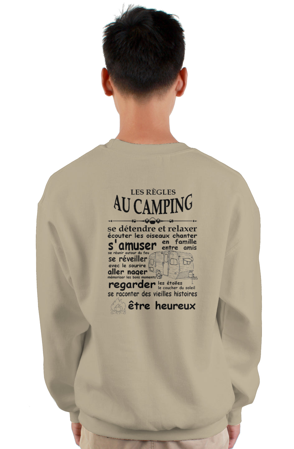 crewneck sweatshirt camping