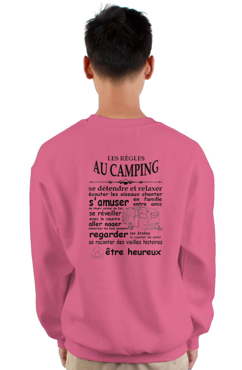  crewneck sweatshirt camping 