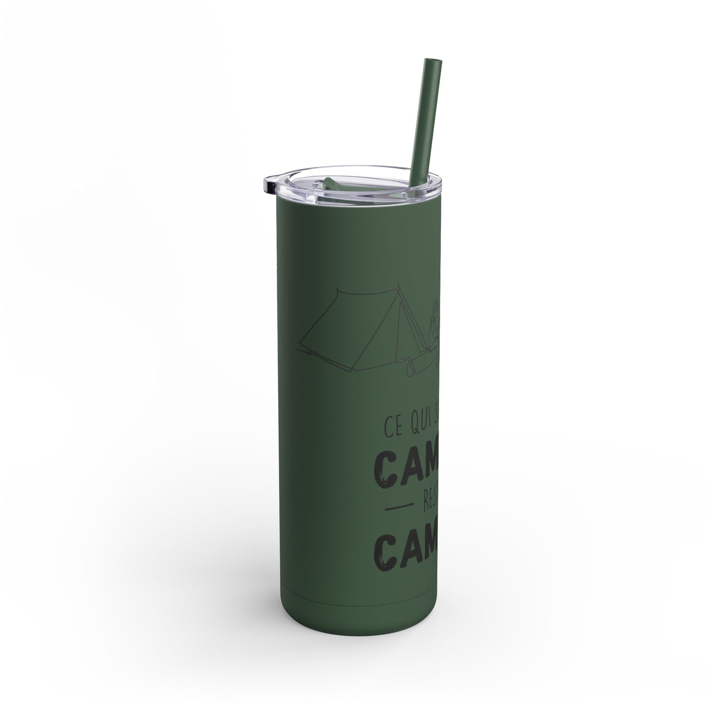 20oz Camping Skinny Matte Tumbler - Adventure Lover's Drinkware - Roses
