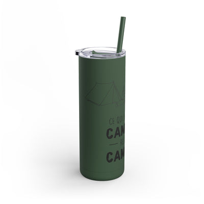 20oz Camping Skinny Matte Tumbler - Adventure Lover's Drinkware - Roses