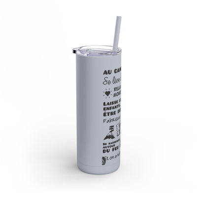 Outdoor Adventure Tumbler - 20oz Skinny Matte Drinkware with Inspirational Quotes - Roses