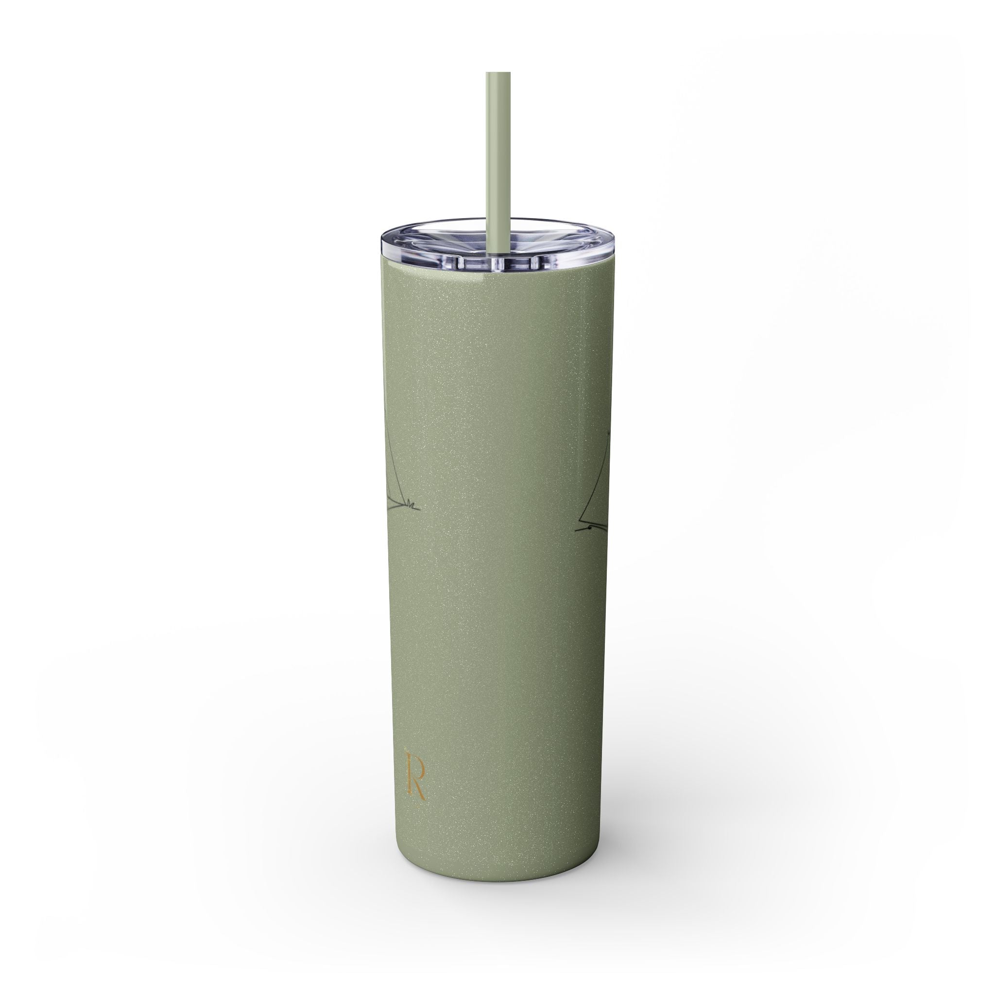 Camping Skinny Tumbler with Straw - 20oz Adventure Travel Mug for Outdoor Lovers