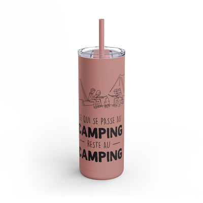 20oz Camping Skinny Matte Tumbler - Adventure Lover's Drinkware - Roses