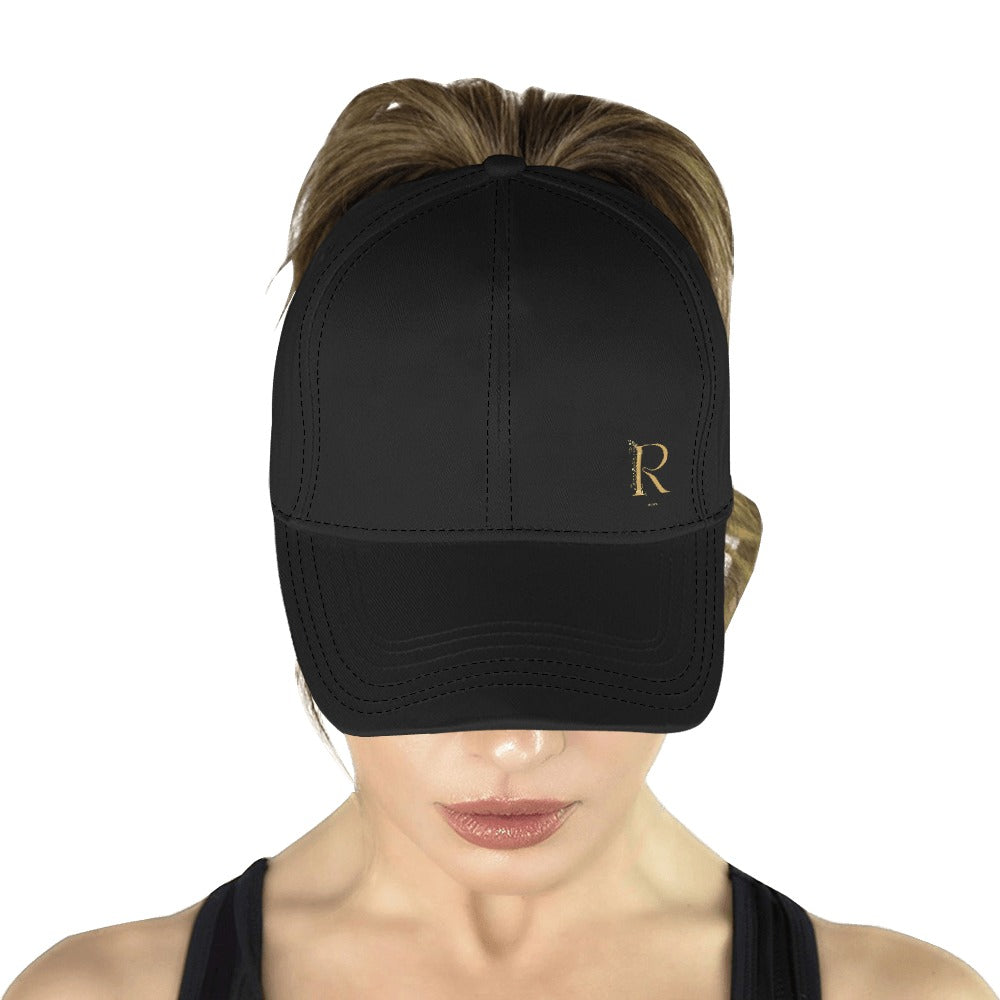 casquette pour queue de cheval - Roses