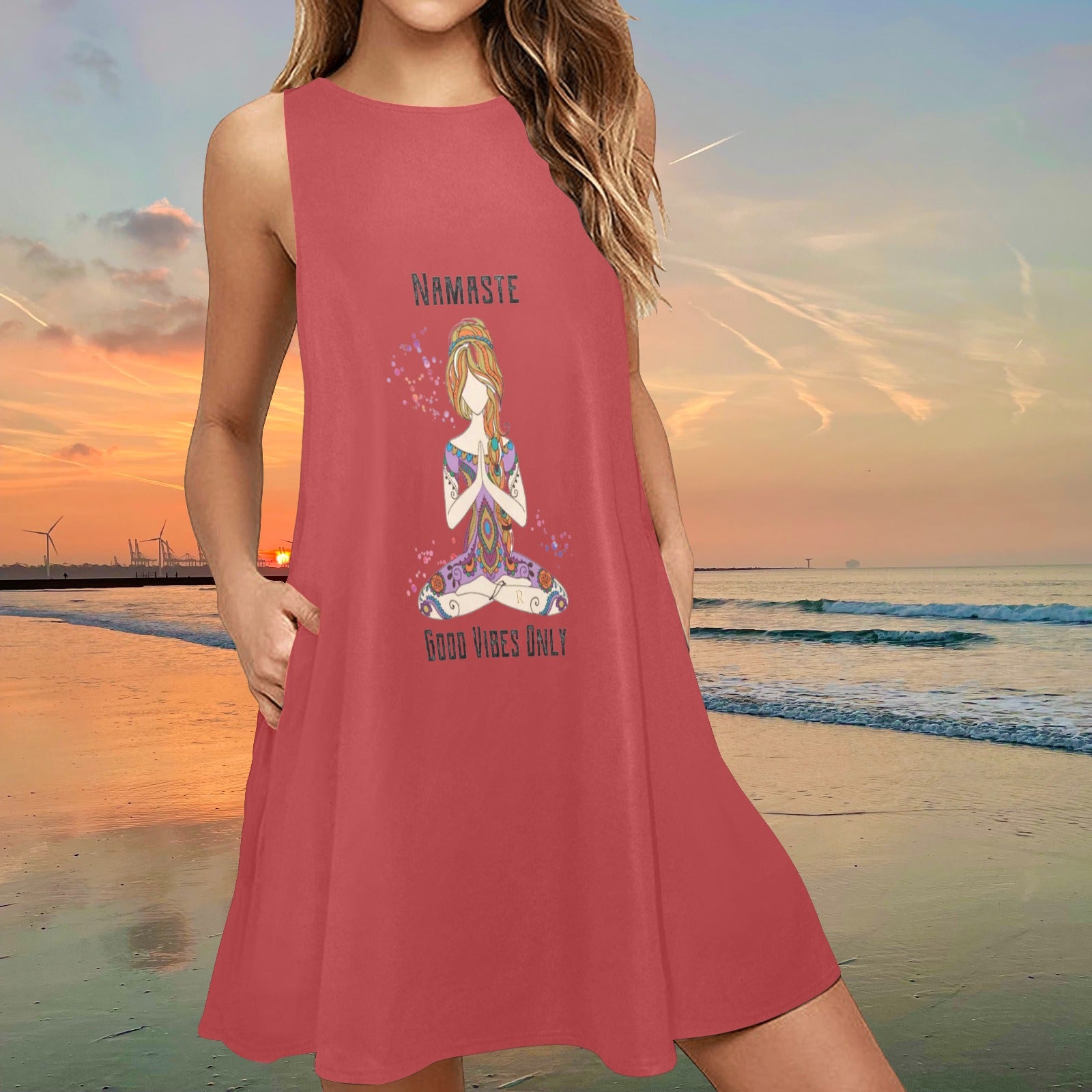 robe longue namaste - Roses