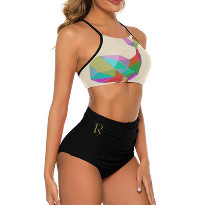 Two Piece Bikini Swimsuit - Roses