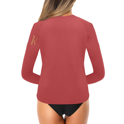 Long Sleeve Swim Shirt yoga - Roses