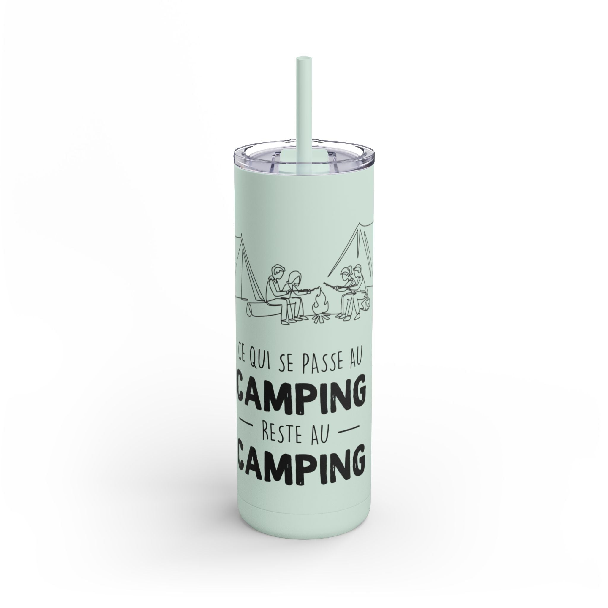 20oz Camping Skinny Matte Tumbler - Adventure Lover's Drinkware - Roses