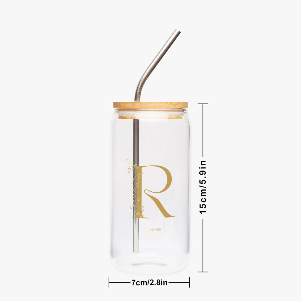 bouteille en verre - Roses
